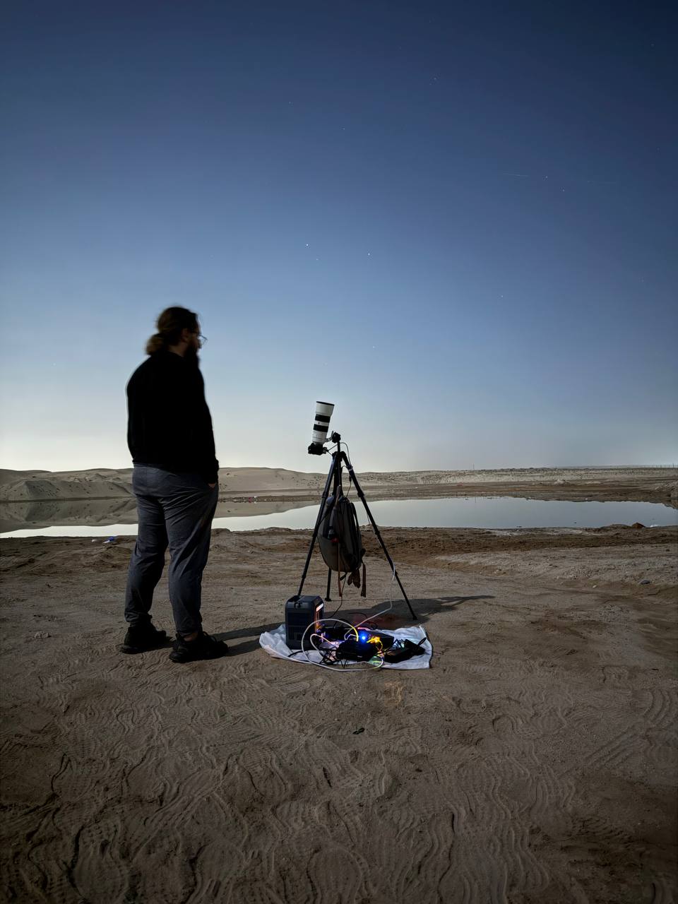 Astrophotography setup in the desert